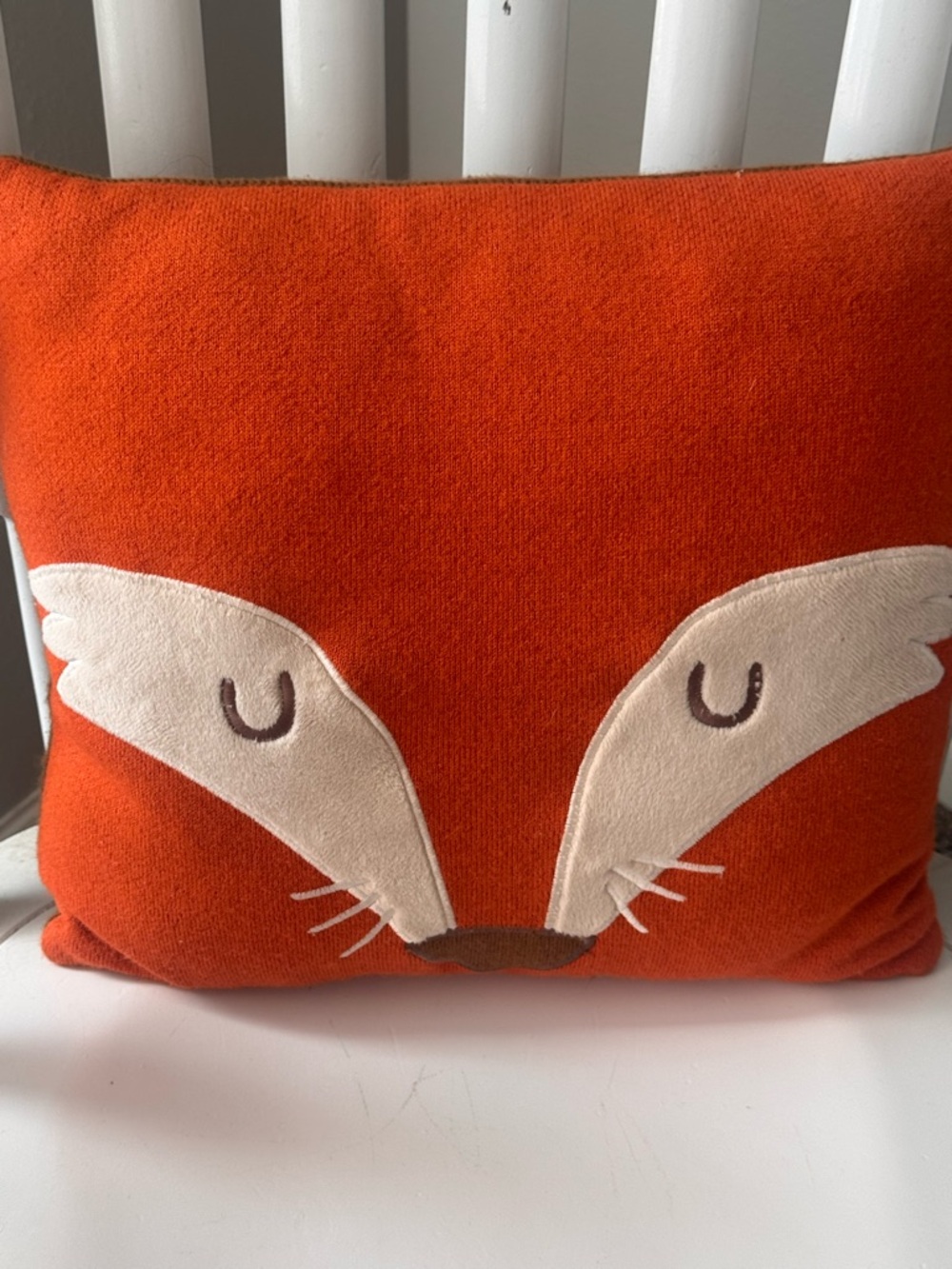 Target Orange Fox Face Throw Pillow